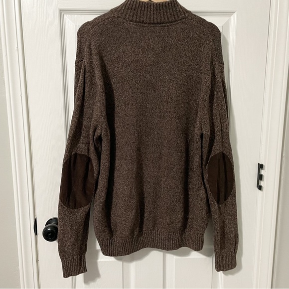 NEW Chaps Button Up Sweater with Elbow Patches - size L - Picture 2 of 6